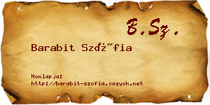 Barabit Szófia névjegykártya